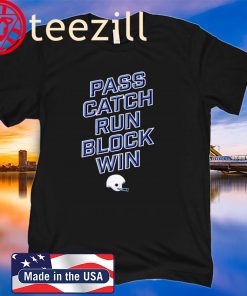 PASS CATCH RUN BLOCK WIN T-SHIRT