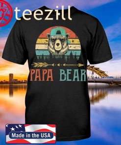 Papa Bear Vintage Daddy Wildling Father Day 2020 Shirt