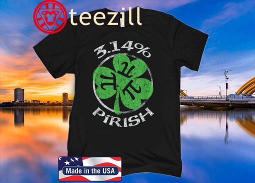 3.14% PIrish Funny St. Patricks Math Geek Pi Day T-Shirt