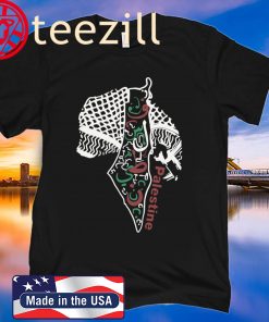 Rashida Tlaib – Palestine Shemagh With Map T-Shirts