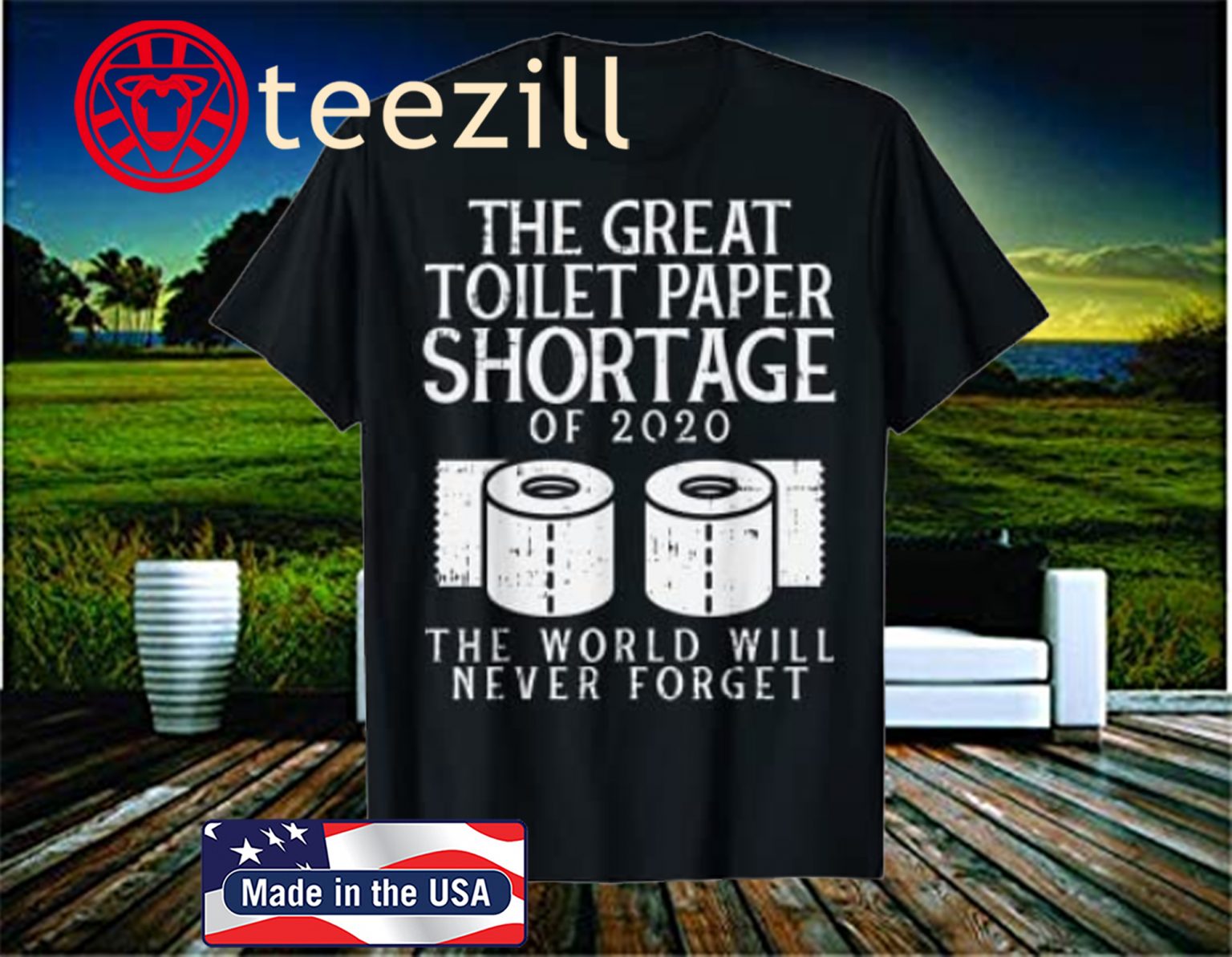 Toilet Paper Shortage Panic 2020 I Survived Gift Unisex US T-Shirt ...