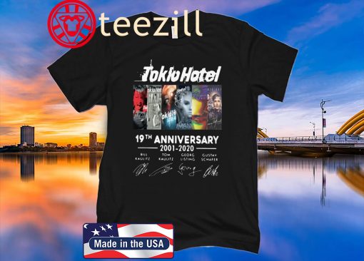 Tokio Hotel 19th Anniversary 2001 2020 Thank You For The Memories Gift T-Shirt