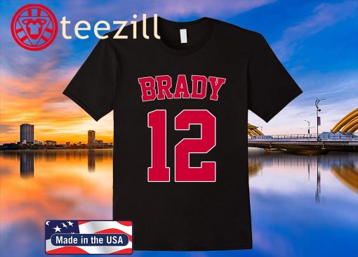 Tom Brady #12 Tampa Bay Buccaneers Jersey Player Tee Shirt