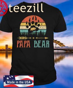 Vintage Papa bear Funny Father’s Day 2020 Shirt