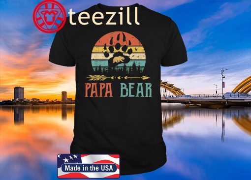 Vintage Papa bear Funny Father’s Day 2020 Shirt