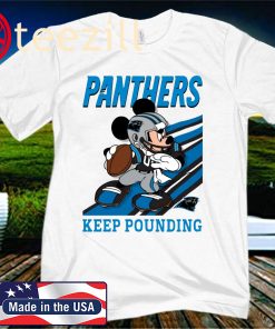 Carolina Panthers Slogan Keep Pounding Mickey Mouse NFL Shirt