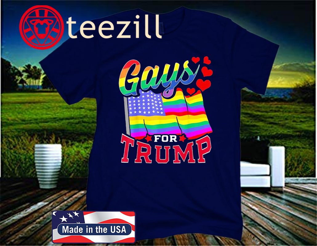 Gays For Trump Pride Usa Flag Lgbt 2020 Shirt Teezill
