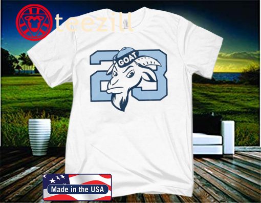 Goat 23 Michael Jordan T-Shirt North Carolina Tarheels Basketball