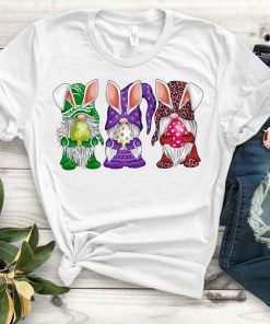 Happy Easter Gnomes Egg Hunting T Shirt - Cute Easter Gnome Bunny Ears Gift for Women Men Unisex T-Shirt