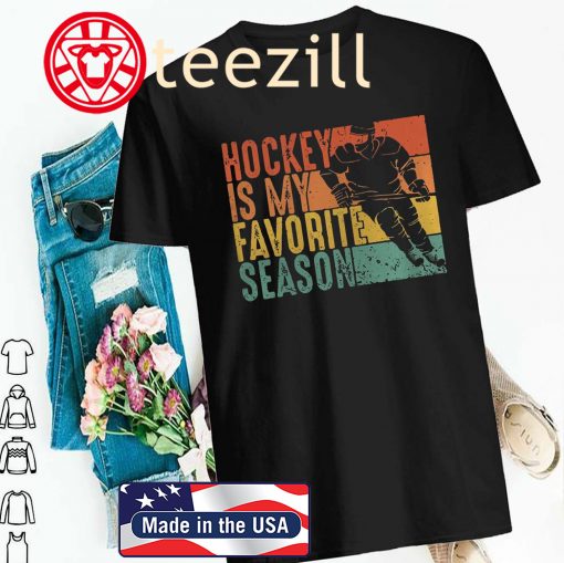 Hockey Is My Favorite Season Vintage Retro T-Shirt