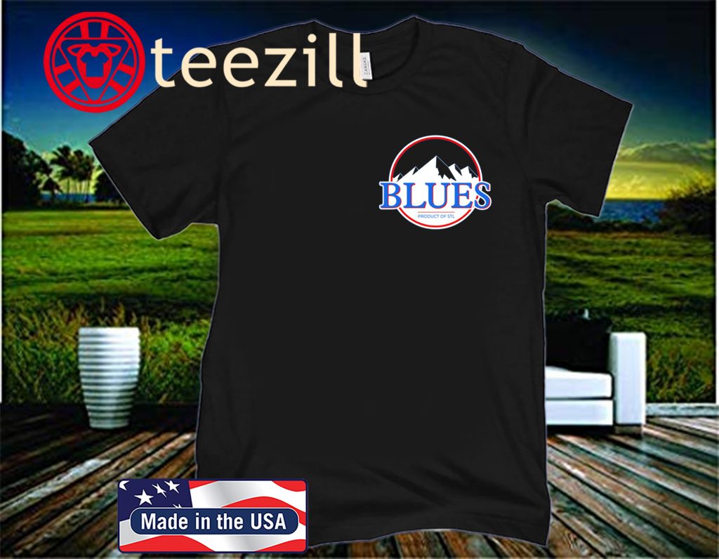 Official St. Louis Blues Hockey Mountains T-Shirt - Image 3