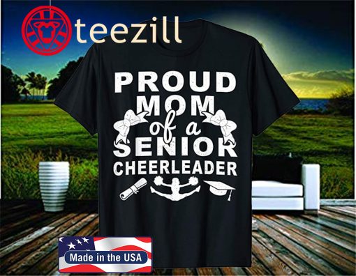Proud Mom Of A Senior Cheerleader 2020 Mom Cheerleading T-Shirt