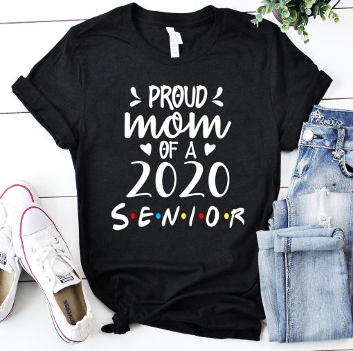 Proud Mom of a 2020 Senior Short-Sleeve Unisex T-Shirt- Senior Tshirts - Mom Shirt - Senior class of 2020 - Graduation Gift