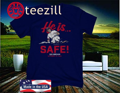 Sid Bream T-Shirt, He is... Safe, Atlanta - MLBPAA Licensed