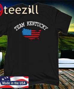 Team kentucky american flag map shirt