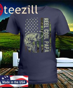 Reel Cool Papa USA Flag Fathers Day Unisex Shirt