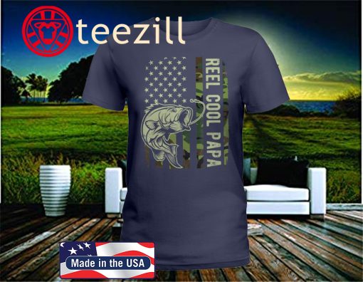 Reel Cool Papa USA Flag Fathers Day Unisex Shirt