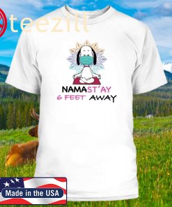 Snoopy Yoga Namast’ay 6 Feet Away 2020 T-Shirt