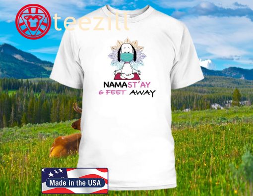 Snoopy Yoga Namast’ay 6 Feet Away 2020 T-Shirt