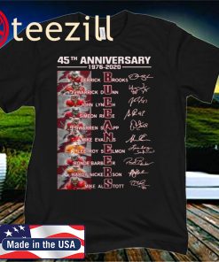 Tampa Bay Buccaneers 45Th Anniversary 1976 - 2020 Signatures Shirt