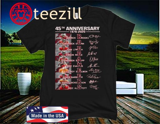 Tampa Bay Buccaneers 45Th Anniversary 1976 - 2020 Signatures Shirt