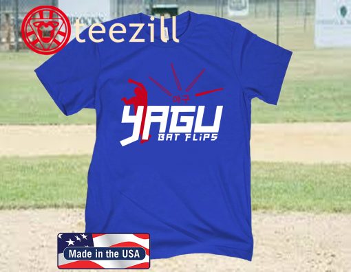 Yagu Bat Flips South Korean Baseball T-Shirt
