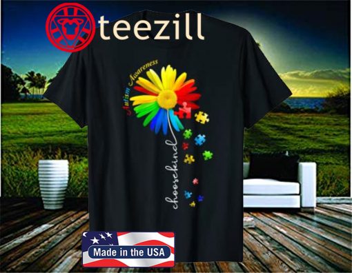Choose Kind Autism awareness Sunflower Mom Women Gifts T-Shirt