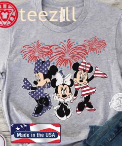 3 Mickey Patriot American Flag Shirt