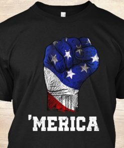 America Fist American Flag T Shirt 4th July Independence Day - Memorial Day Shirt - Labor Day - Presidents day - Vintage USA Flag - Patriot