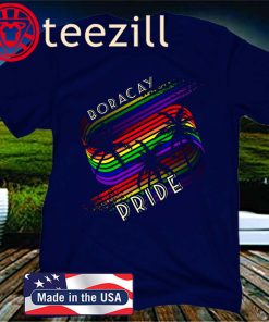 Boracay Pride Gay Pride Tee LGBTQ Rainbow Palm Trees Shirt