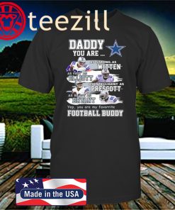 Dallas Cowboys Daddy You Are As Strong As Witten As Fast As Elliott As Intelligent As Prescott Football Buddy Happy Father'S Day 2020 T-Shirt
