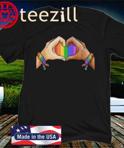 Hand Heart Love Lgbt Pride Official T-Shirt