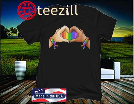 Hand Heart Love Lgbt Pride Official T-Shirt