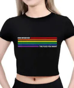 Kiss Whoever The Fuck You Want Rainbow LGBT Pride Gift Shirt