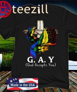 LGBT Cross Jesus Gay God Accepts You Shirt