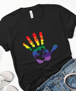 LGBT TShirt - Autism TShirt - Rainbow Hand Puzzle LGBT Autism TShirt - Gay Pride TShirt - Lesbian TShirt - Gay TShirt