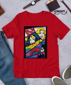 LGBTQ Girl Power Comic Strip Transgender Lesbian Bisexual Women Pride Short-Sleeve Unisex T-Shirt
