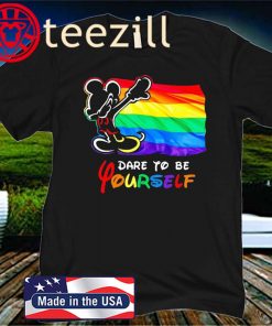 Mickey Mouse LGBT Flag Dare To Be Yourself Classic T-Shirt