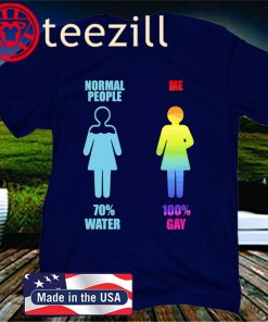 Normal People 70% Water Me 100% Gay Lgbt Classic T-Shirt