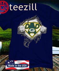 Official Superhero Green Bay Packers Dad T-Shirt