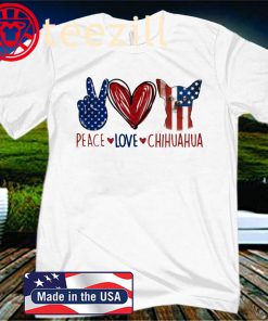 Peace Love Chihuahua American Flag 2020 Shirt