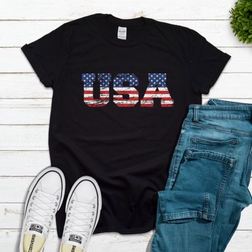 USA American Flag Shirt, Independance Day, 4th of July Tshirt, Fourth of July Tee, July 4th Patriotic Clothing