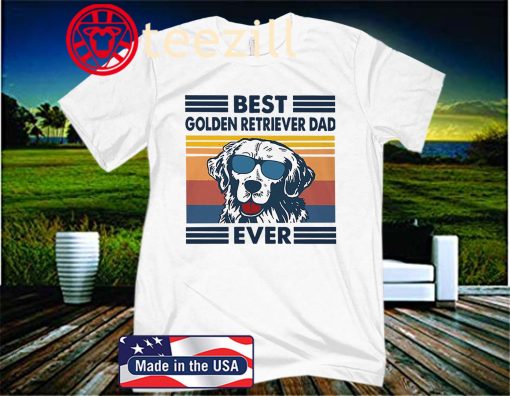 Vintage Best Golden Retriever Dad Ever Classic T-Shirts