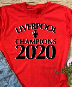 Liverpool 2019/20 Champions T-Shirt Premier League Winners, LIVERPOOL CHAMPIONS TROPHY 2020 shirt Champions League Winners 19 Never Give Up