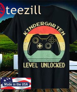 Kindergarten Level Unlocked Video Gamer Back to School Boys Official T-Shirt