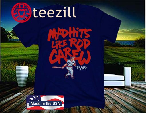 Mad Hits Like Rod Carew 77 MVP Official T-Shirt
