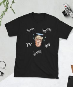 Person, Woman, Man, Camera, TV - Donald Trump's Crazy Cognitive Test Word Association T-Shirt