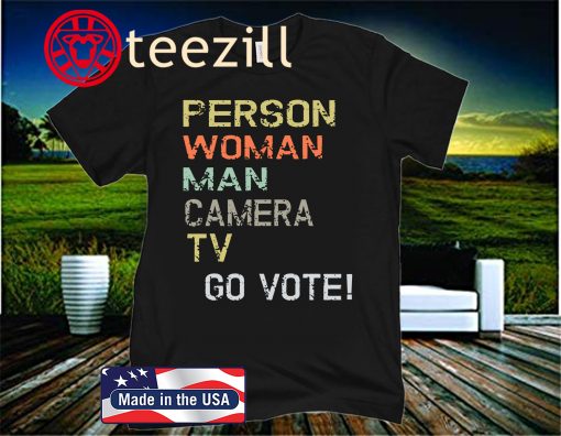 Person, Woman, Man, Camera, TV, Go Vote! Shirt