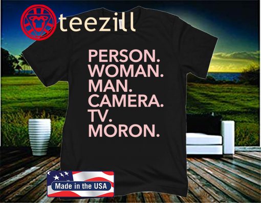 Person, Woman, Man, Camera, TV, MORON T-Shirt