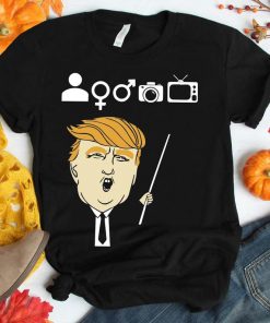 Person Woman Man Camera TV Shirt - Donald Trump's Crazy Cognitive Test Word Association Shirt